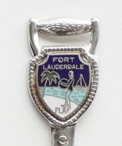 Collector Souvenir Spoon USA Florida Fort Lauderdale Beach Cloisonne Spade - £3.90 GBP