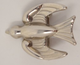 Coro Signed Dove Swallow Bird Brooch Pin Vintage Silver Tone Jewelry - $25.74