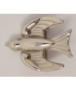 Coro Signed Dove Swallow Bird Brooch Pin Vintage Silver Tone Jewelry - $34.96 CAD