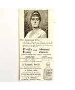 Hinds Honey Almond Cream 1894 Advertisement Victorian Skin Care Beauty A... - $27.43 CAD