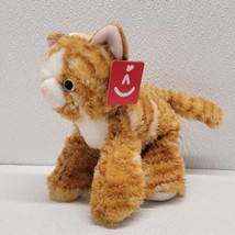 Aurora World Floppy Beanbag Plush Orange Tabby Cat Molly 8&quot; New With Tag - £15.69 GBP