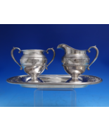 Rose Point by Wallace Sterling Silver Sugar Creamer GW with Tray 3pc (#8... - $1,449.49 CAD