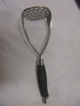 Stainless Steel Potato Masher Grey Rubberized Handle - $8.90