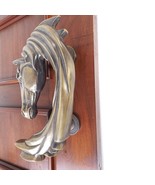 1 Pair Horse Animal Brass Door Knob Handle 11&quot; Vintage Stallion Old Styl... - $351.50 CAD+