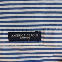 American Eagle Outfitters Classic Fit Men's Blue & White Stripes Shirt Sz Medium image 3