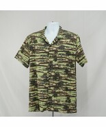 Amiri Green Button Up Shirt Hawaiian / Trees Print Casual Short Sleeve XL - $149.90 CAD