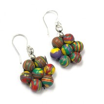 Rainbow Calsilica Gemstone 8 mm Round Beads 1.80&quot; beads Earring BE-11 - £6.58 GBP