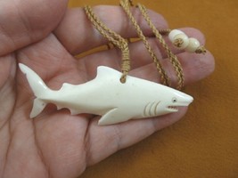(J-Shark-5) Great White SHARK fetish effigy PENDANT Jewelry Necklace - £24.24 GBP