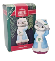 1990 Christmas Kitty Retro Hallmark Keepsake Ornament 2nd in Collectors Series - $14.96