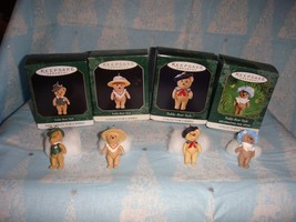Hallmark Miniature Teddy-Bear Style Complete Set Of 4 Ornaments - £18.78 GBP