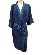 Shala Knit Robe With Pockets And Satin Trim - $45.00