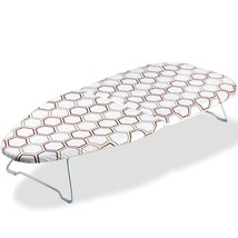 Small Tabletop Ironing Board - Heavy Duty Ironing Board With Mesh Metal Base &amp; 1 - £30.36 GBP
