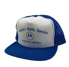 Vintage Douthit&#39;s Radio Service Snapback Trucker Hat Motorola Authorized... - $13.87
