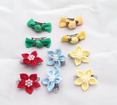 Fancy Dog Pet Child Baby Grooming Bows color variety lot of 10 #2 - £11.32 GBP