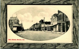 Main Street View Faux Wood Frame Merced California CA UNP DB Postcard D9 - £11.33 GBP