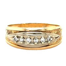 1/10ct Diamond Band 10k Yellow Gold Ring Size 8.5 4.2g - £382.00 GBP