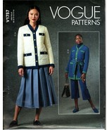 Vogue V1757 Misses 8 to 16 Jacket Pants and Skirt Uncut Sewing Pattern - $23.11