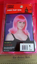 Pink Flip Wig Halloween Costume Prop Women Head Accessory OSFM Fashion Holiday - £7.49 GBP