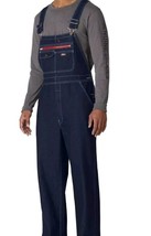 VTG 90s Dickies USA made denim bib overalls carpenter dark wash men&#39;s MR - $18.00