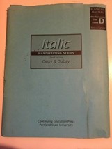 Italic Handwriting Book D Backline Masters Basic Cursive Getty Dubay 3rd Ed - $14.84