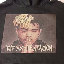 RIP XXX TENTATION Men's Black Graphic Hoodie Sweatshirt Measured Chest 42" image 4