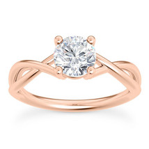 Solitaire 1.01 Carat D VS2 Round Cut Diamond Engagement Ring Rose Gold 14K - £2,400.76 GBP
