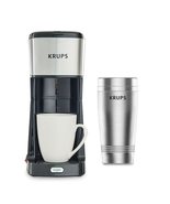 Krups Simply Brew Stainless Steel Single Serve Drip Coffee Maker amd Tra... - $57.81