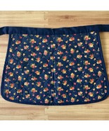 Half Apron Skirt Reversible Floral Vintage Quilted Handmade One size - $24.72 CAD