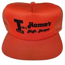 Vintage Snapback Trucker Mesh Hat 80s Usa Orange Radio K104 Funkap - £7.23 GBP