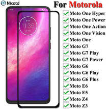 Full Cover Tempered Glass For Motorola One Hyper Action Vision Power Protective  - £9.51 GBP