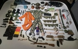 GI Joe Mixed Weapons Hats Clothing Shoes Canteen Accessories 75pc Lot  - £89.27 GBP