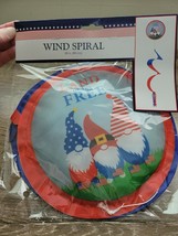Patriotic Land of the Free Wind Spinner Spiral 39in. Knomes-BRAND NEW-SH... - £90.11 GBP