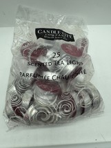 Candle-lite Apple Cinnamon Tea Light Candle 25 Pack Holiday Fall Red COM... - $5.29