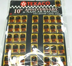 Texaco 10th Anniversary in NASCAR Racing Lapel Pins 36 Pins ALL Davey Al... - $42.08