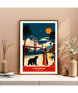 Golden Gate Bridge Art Print: Retro California State Travel Poster (Digi... - €4,33 EUR