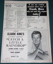 Claude King Cash Box Magazine Advertisement Vintage 1966 Catch A Little ... - $27.36 CAD