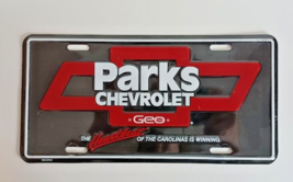 Parks Chevrolet License Plate Geo Spartanburg SC Metal The Heartbeat Winning - $17.75