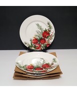 NEW RARE Williams Sonoma Set of 4 Woodland Pomegranate Salad Plates 8 3/... - £141.63 GBP
