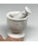 2.3 lbs, 4&quot;x3.8&quot;, Natural Marble Crystal Pestle and Mortar Handmade, B32531 - £92.78 GBP