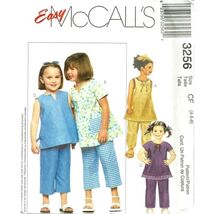 McCalls Sewing Pattern 3256 Top Pants Capris Girls Size 4-6 Summer - $7.67