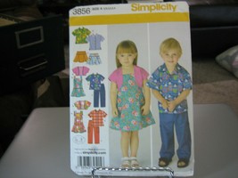 Simplicity 3856 Childs Pant, Skirt, Jumper, Shirt & Bolero Pattern - Size 1/2-4 - $8.55