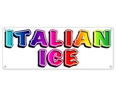 ITALIAN ICE RAINBOW CLEARANCE BANNER Advertising Vinyl  Flag Sign INV - £14.22 GBP