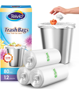 1.2 Gallon 80 Counts Strong Trash Bags Garbage Bags Bathroom Trash Can B... - £11.67 GBP