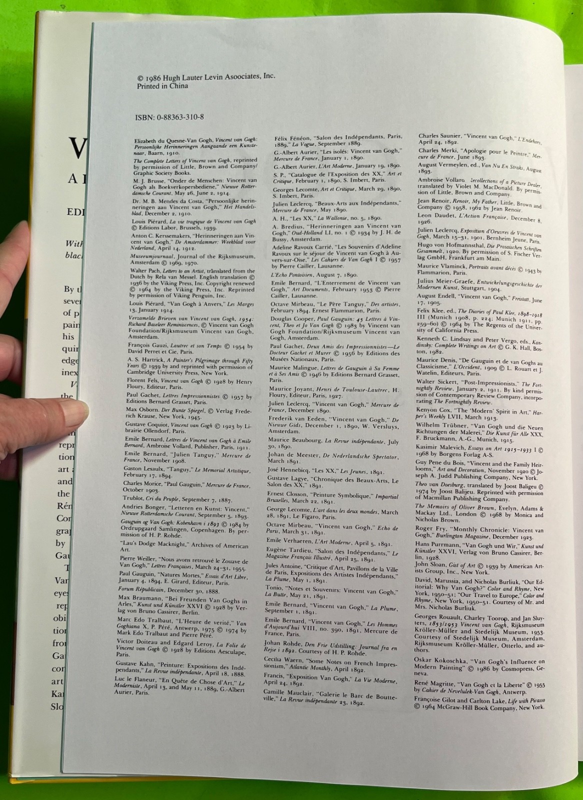 Vtg Van Gogh: A Retrospective by Susan Alyson Stein (HCDJ 1986) Item image 3