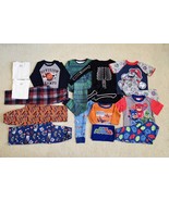 17PC Mixed Lot Fall Winter Pajamas Boys Size 8 (Two Pants Hemmed Shorter... - $32.99