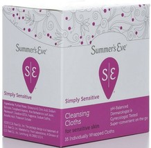 Summer&#39;s Eve Feminine Cleansing Cloths Sensitive Skin 16 ea.. - £7.90 GBP