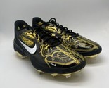 Nike Alpha Huarache Elite 3 Black/Gold Baseball Cleats CV3553-001 Men&#39;s ... - $69.95