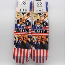 Lot of 2 Pair wigglesteps BLM Black Lives Matter Socks Organic Cotton/Dry Touch - $17.82