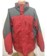 L.L. Bean XL Red Gray Parka Winter Jacket Coat Insulated Primaloft - £73.56 GBP