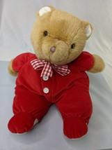 Eden Brown Bear Plush Red 13 Inch Stuffed Animal Toy - £67.85 GBP